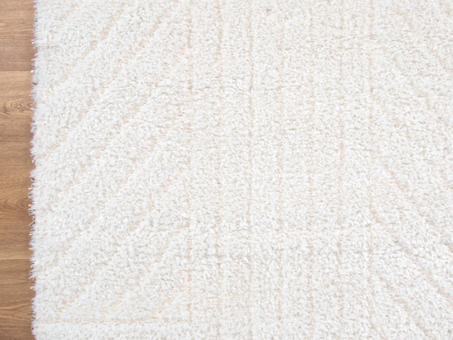 Tender Modern Cream Shag Rug