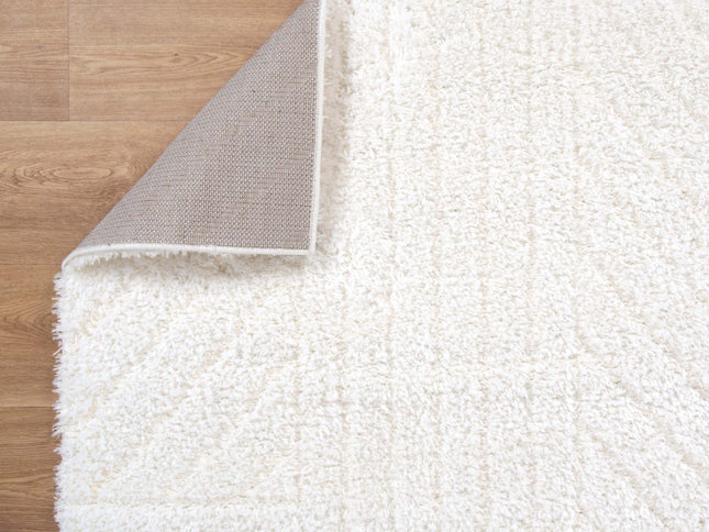 Tender Modern Cream Shag Rug