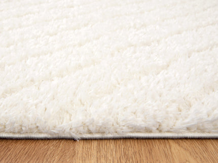 Tender Modern Cream Shag Rug