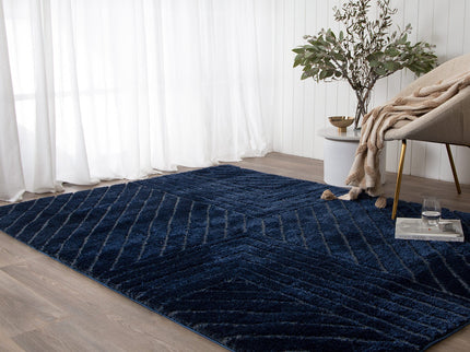 Tender Modern Navy Shag Rug