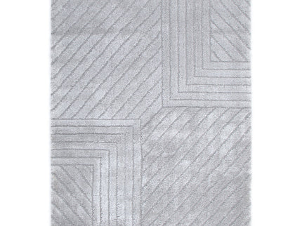 Tender Modern Silver Shag Rug
