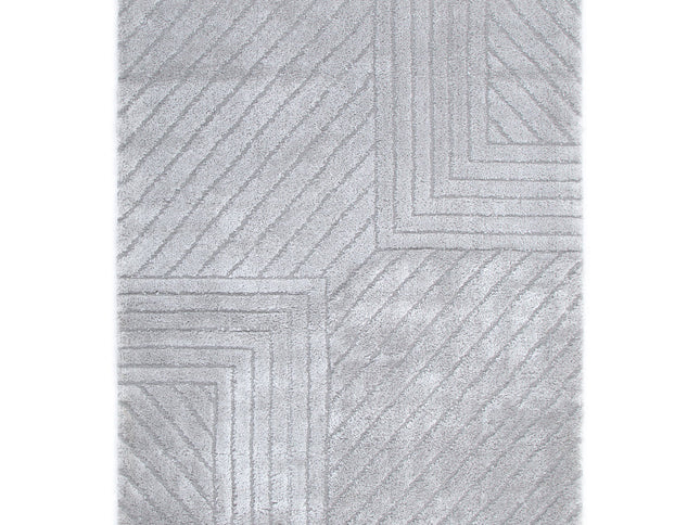 Tender Modern Silver Shag Rug
