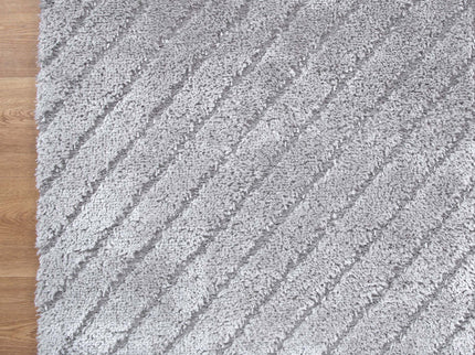 Tender Modern Silver Shag Rug