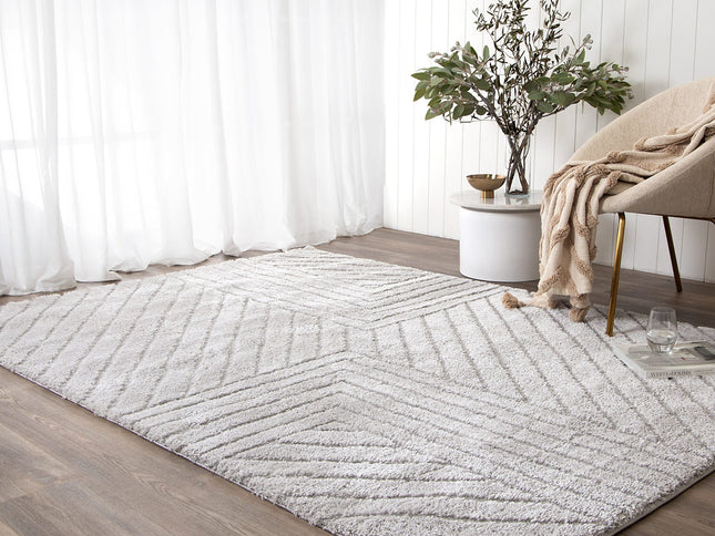 Tender Modern Silver Shag Rug
