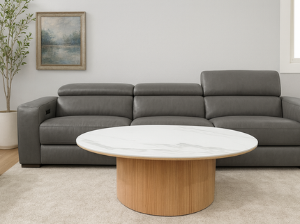 Torin Round Coffee Table - 1m
