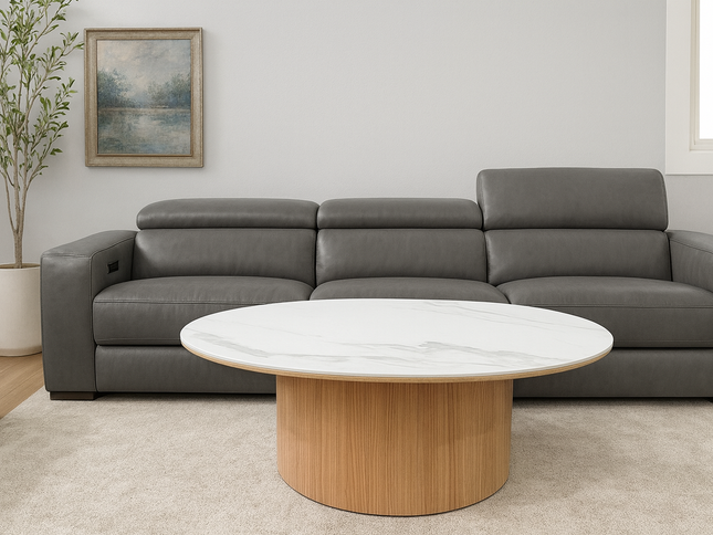 Torin Round Coffee Table - 1m