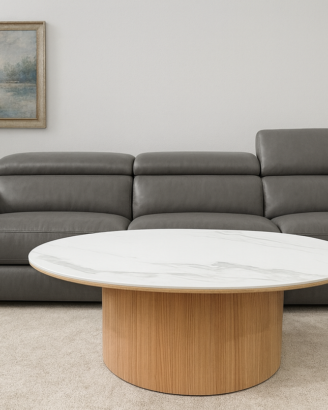 Torin Round Coffee Table - 1m