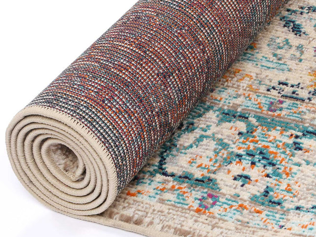 Tulin Paisley Cream & Blue Transitional Rug