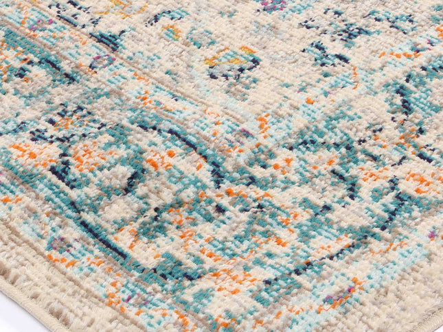 Tulin Paisley Cream & Blue Transitional Rug