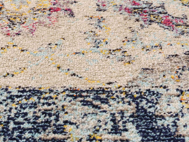 Tulin Royal Cream & Navy Transitional Rug