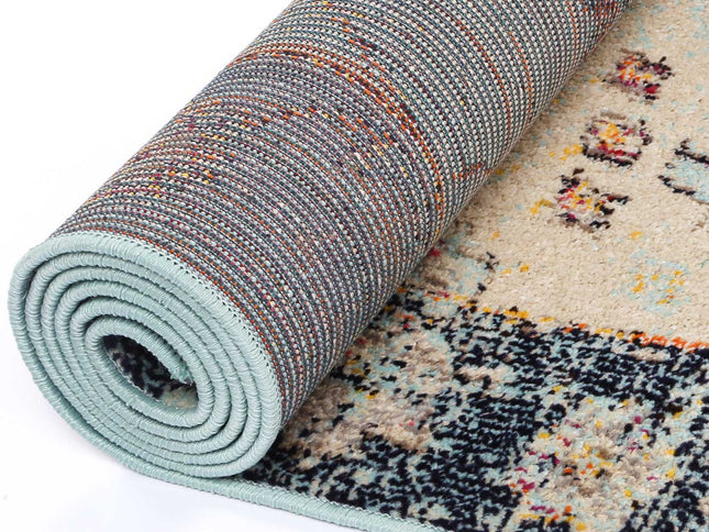 Tulin Royal Cream & Navy Transitional Rug