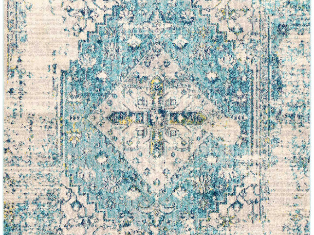 Tulin Faded Cream & Blue Transitional Rug