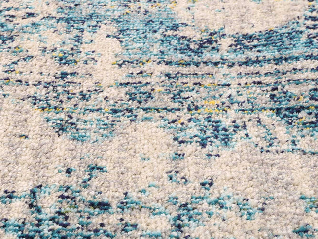 Tulin Faded Cream & Blue Transitional Rug