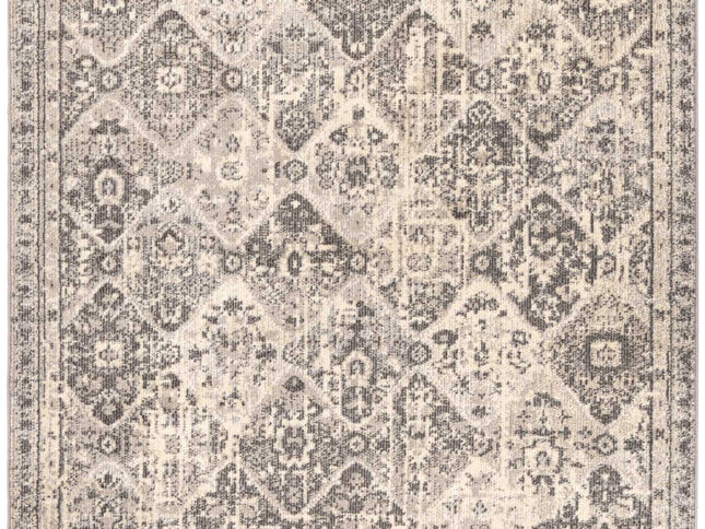 Tulin Diamond Grey & Cream Transitional Rug