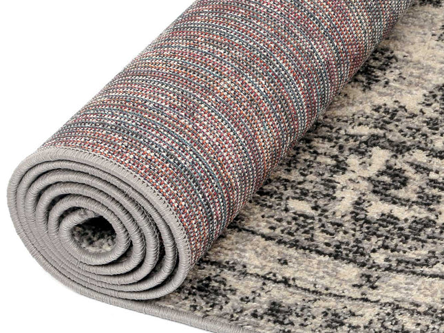 Tulin Diamond Grey & Cream Transitional Rug