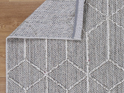 Vanuatu Totori Ash Geometric Flatweave Rug