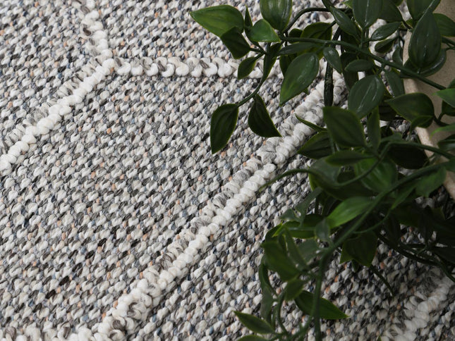 Vanuatu Totori Ash Geometric Flatweave Rug