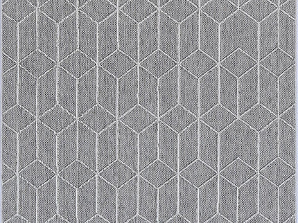 Vanuatu Sikua Grey Geometric Flatweave Rug