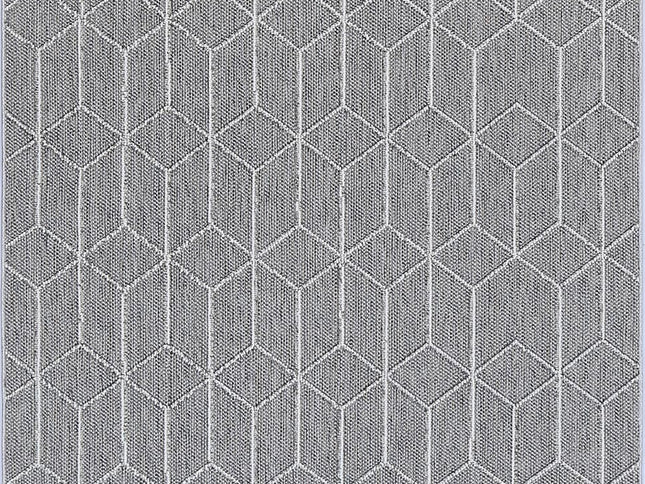 Vanuatu Sikua Grey Geometric Flatweave Rug