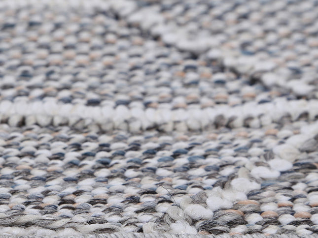Vanuatu Sikua Grey Geometric Flatweave Rug