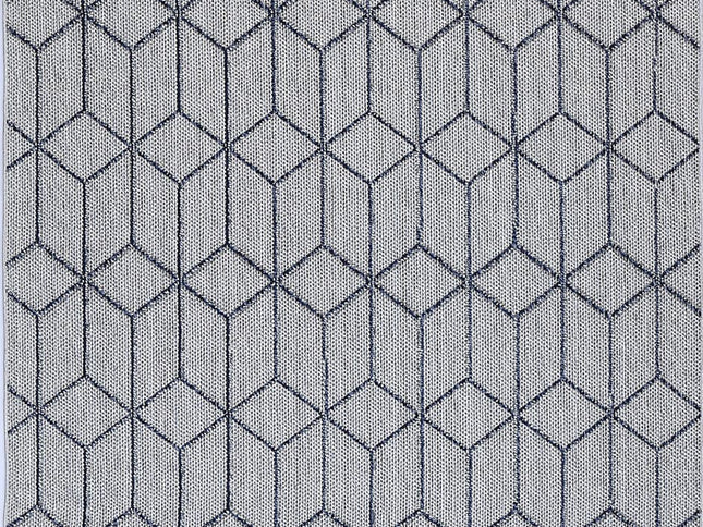 Vanuatu Greenslade Charcoal Geometric Flatweave Rug