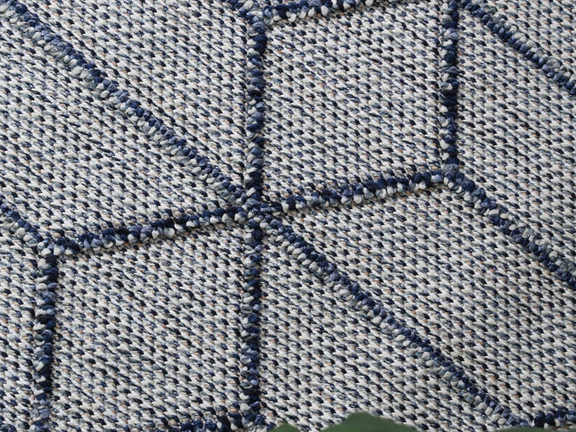 Vanuatu Greenslade Charcoal Geometric Flatweave Rug
