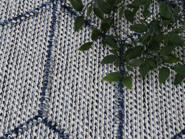 Vanuatu Greenslade Charcoal Geometric Flatweave Rug
