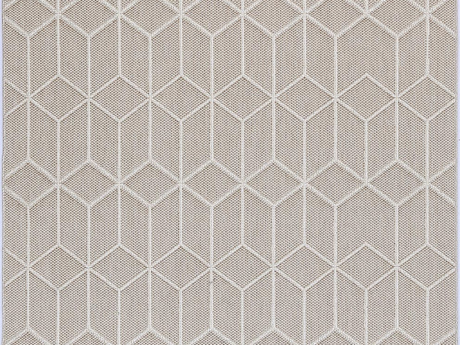 Vanuatu Maemae Beige Geometric Flatweave Rug