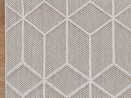 Vanuatu Maemae Beige Geometric Flatweave Rug