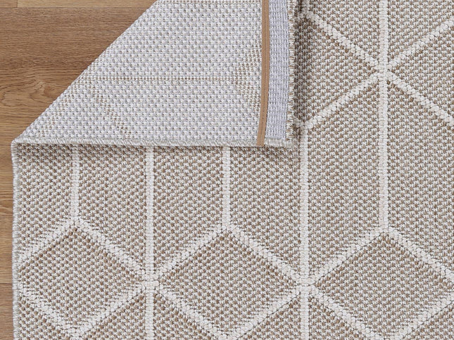 Vanuatu Maemae Beige Geometric Flatweave Rug