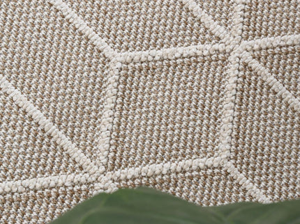 Vanuatu Maemae Beige Geometric Flatweave Rug