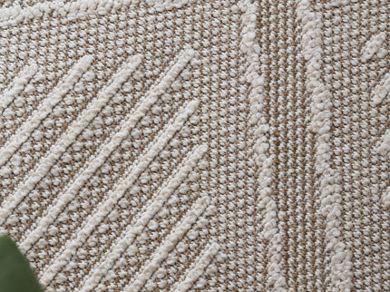 Vanuatu Kenilorea Beige Geometric Flatweave Rug
