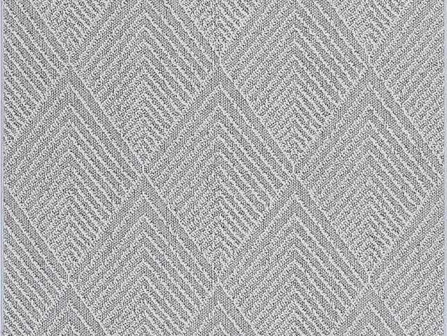 Vanuatu Kini Grey Geometric Flatweave Rug