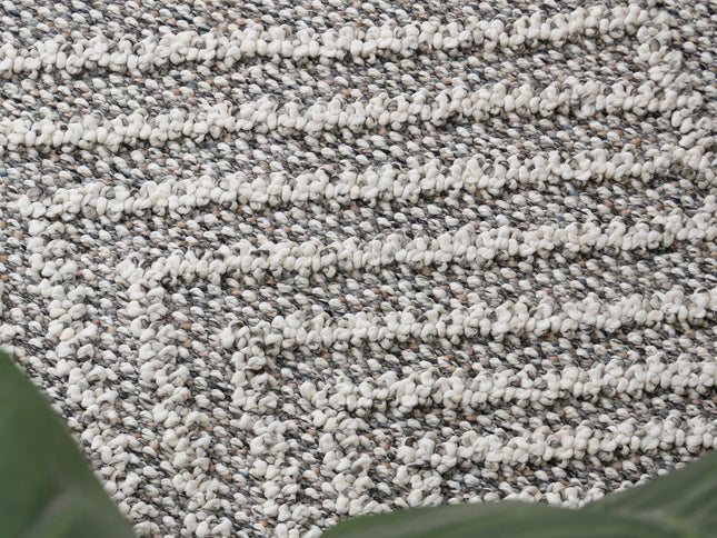 Vanuatu Kini Grey Geometric Flatweave Rug