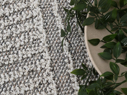 Vanuatu Kini Grey Geometric Flatweave Rug