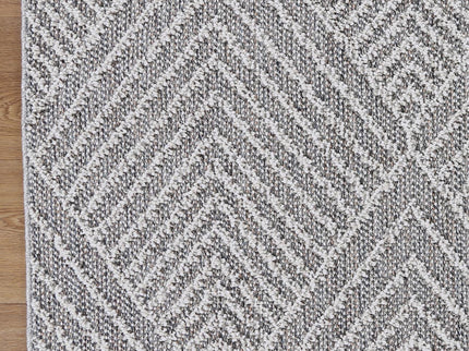 Vanuatu Menapi Ash Geometric Flatweave Rug