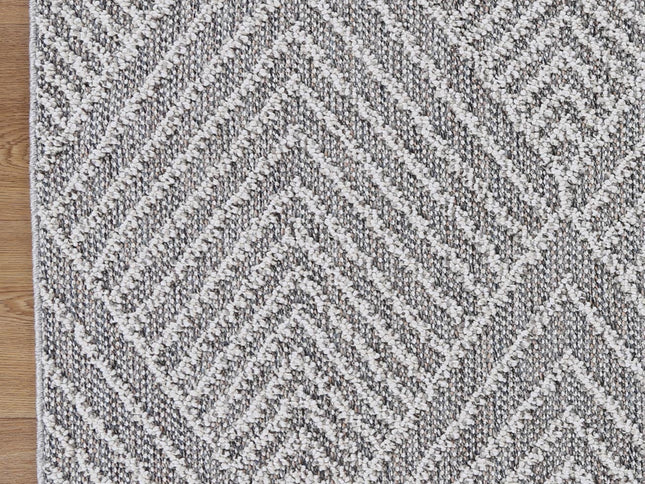 Vanuatu Menapi Ash Geometric Flatweave Rug