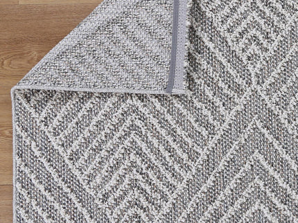Vanuatu Menapi Ash Geometric Flatweave Rug