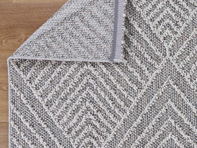Vanuatu Menapi Ash Geometric Flatweave Rug