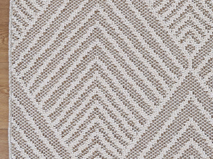 Vanuatu Onika Beige Geometric Flatweave Rug