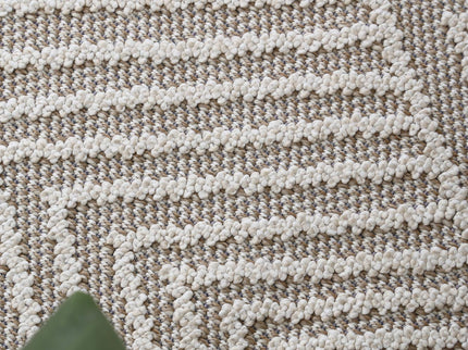 Vanuatu Onika Beige Geometric Flatweave Rug