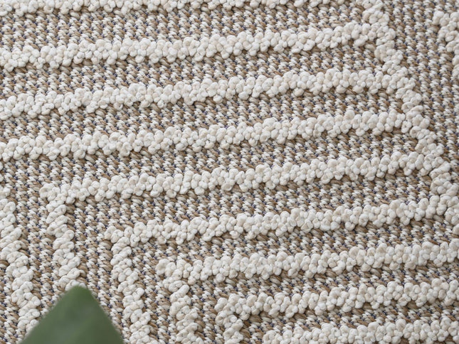 Vanuatu Onika Beige Geometric Flatweave Rug