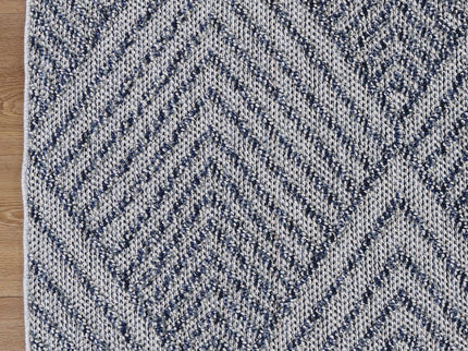 Vanuatu Naka Charcoal Geometric Flatweave Rug