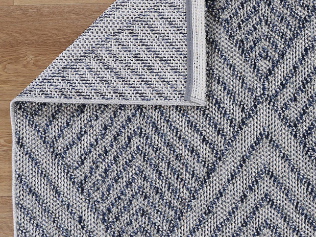 Vanuatu Naka Charcoal Geometric Flatweave Rug
