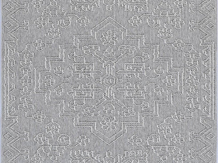 Vanuatu Nori Grey Tribal Flatweave Rug