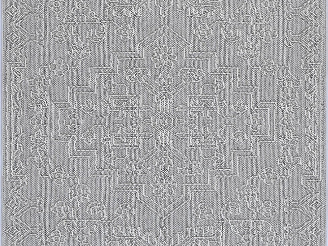 Vanuatu Nori Grey Tribal Flatweave Rug