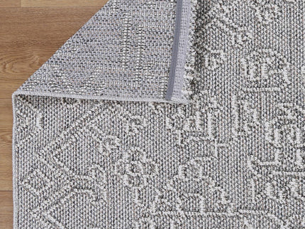 Vanuatu Nori Grey Tribal Flatweave Rug