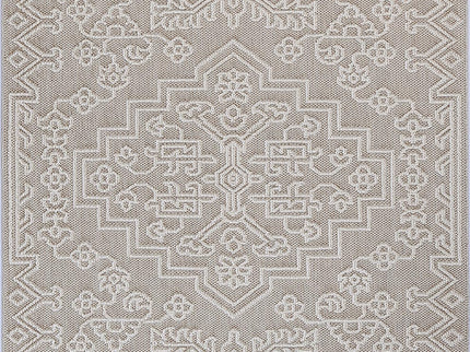 Vanuatu Waita Beige Tribal Flatweave Rug