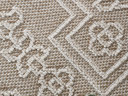 Vanuatu Waita Beige Tribal Flatweave Rug
