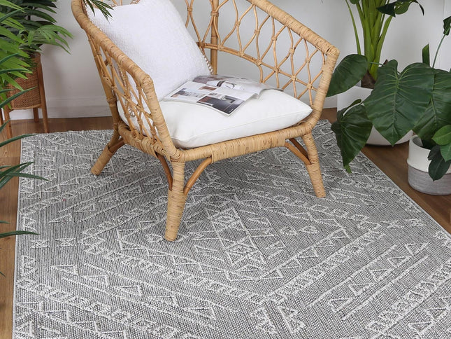 Vanuatu Kaua Ash Tribal Flatweave Rug